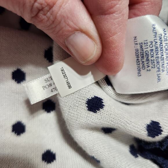 Ralph Lauren Chaps Women's Plus 1X 3/4 Sleeve Sweater Preppy Nautical Beachy - Picture 9 of 10